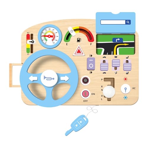 Luwecf Busy Board Switch Board Aktivitätsbrett Rollenspiel Fahrspielzeug für Kleinkinder 1-3 Reisen von Luwecf