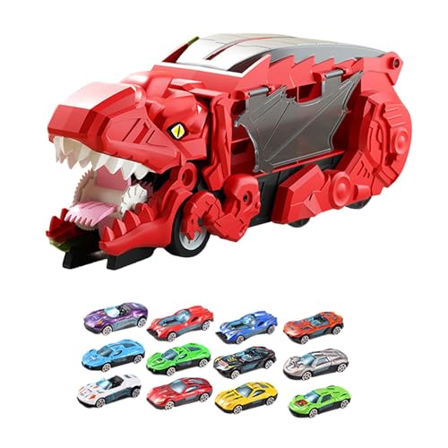 Luwecf Dinosaurier Essen Autos Dinosaurier Schlucken LKW Geschenk Spielzeug Dinosaurier Verschlinger LKW, ROT von Luwecf