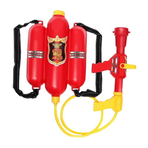 Luwecf Feuerwehr Spielzeug Outdoor Wasserspielzeug Kinder Wasserpistole für Hinterhof Wasserpark Strand 2,5 l Wassertank, 5 m Reichweite, Rot von Luwecf