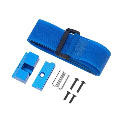 Luwecf Hochwertiger Batteriehalter für TT02 1/10 RC Auto Einfache Montage mit Schrauben, Blau von Luwecf