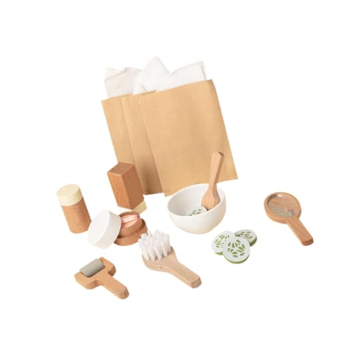 Luwecf Holz Schönheit Salon Spielen Set Rolle Spielen Spiel Pretend Make für Geschenk Mädchen von Luwecf