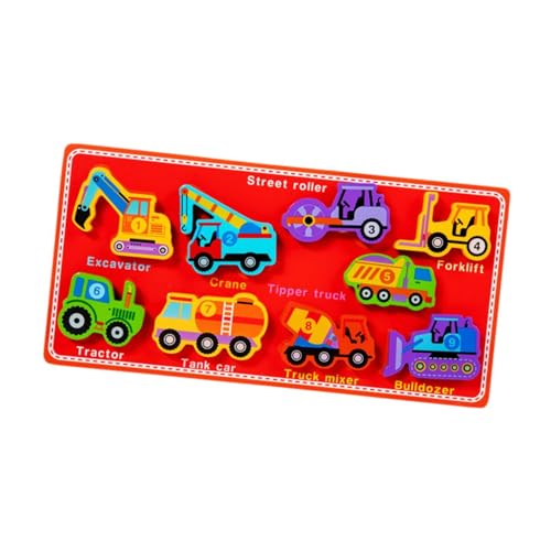 Luwecf Holzpuzzle Montessori Spielzeug Farberkennung Lernspaß für Kleinkinder, Maschinenbau von Luwecf