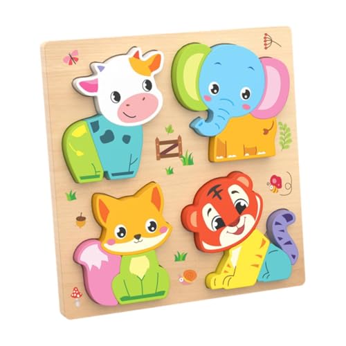 Luwecf Holzspielzeug Puzzle mit Vier verschiedenen Mustern, geeignet für Kinder von 3 bis 5 Jahren, Tier Luwecf Holzspielzeug Puzzle mit Vier verschiedenen Mustern, geeignet für Kinder von 3 bis 5 Jahren, Tier von Luwecf