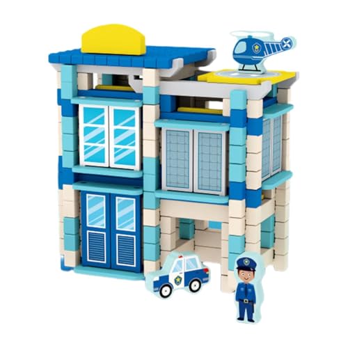 Luwecf Holzspielzeug Set für DIY Bauten, Lernspiel für Kreative Köpfe, Polizeistation Luwecf Holzspielzeug Set für DIY Bauten, Lernspiel für Kreative Köpfe, Polizeistation von Luwecf
