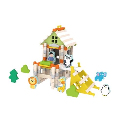 Luwecf Holzspielzeug Set für DIY Bauten, Lernspiel für Kreative Köpfe, Zoo Luwecf Holzspielzeug Set für DIY Bauten, Lernspiel für Kreative Köpfe, Zoo von Luwecf