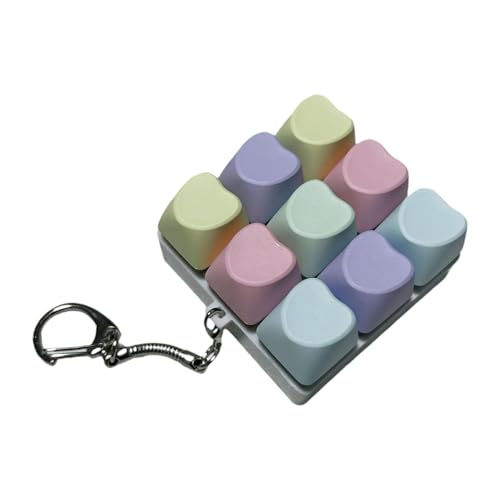 Luwecf Keyboard Schlüsselanhänger Fidget Klicker Finger PVC Material Handlich für Büro Zuhause Erwachsene, Regenbogen Luwecf Keyboard Schlüsselanhänger Fidget Klicker Finger PVC Material Handlich für Büro Zuhause Erwachsene, Regenbogen von Luwecf