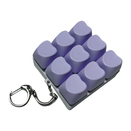 Luwecf Keyboard Schlüsselanhänger Fidget Klicker Finger PVC Material Handlich für Büro Zuhause Erwachsene, Violett Luwecf Keyboard Schlüsselanhänger Fidget Klicker Finger PVC Material Handlich für Büro Zuhause Erwachsene, Violett von Luwecf