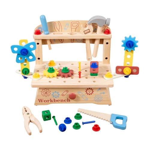 Luwecf Kinder Werkzeugset, Holzkonstruktionsspielzeug für 2 3 4 5 6 Jahre Alte Jungen Und Mädchen, Geschenk Luwecf Kinder Werkzeugset, Holzkonstruktionsspielzeug für 2 3 4 5 6 Jahre Alte Jungen Und Mädchen, Geschenk von Luwecf