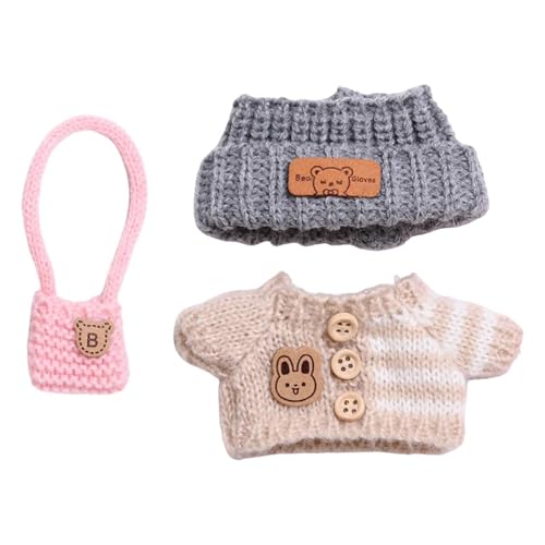 Luwecf Kleidungsset für Plüschpuppen, Verkleidung mit Hut Und Tasche, Geschenkidee für Kinder, Outfit für 5,91 Zoll Puppe von Luwecf