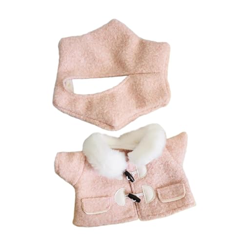 Luwecf Kostüme für Puppen mit Mantel und Hut, kreative Spielmöglichkeiten für Kinder, Ankleide-Set für 37 cm, Rosa von Luwecf