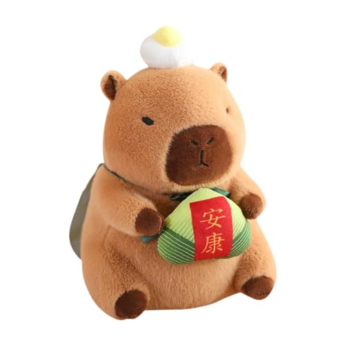 Luwecf Kuscheliges Capybara Stofftier, Niedliche Plüschpuppe für Kinderzimmer, Blätter 30cm von Luwecf