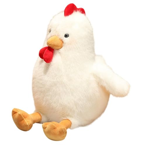 Luwecf Kuscheltier Huhn, Plüschpuppe für Kinder, Dekoration für Das Schlafzimmer, Weiß von Luwecf