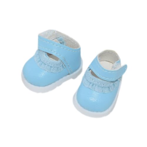 Luwecf Mini 17cm 6Zoll Puppenschuhe,DIY Puppenspielzeug,Mädchen Puppenoutfits,süßes Puppenzubehör zum DIY Basteln, Blau von Luwecf