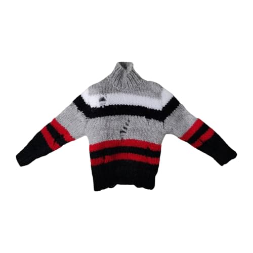 Luwecf Mini Figur Sweater 1/6 Männer Action Figuren Kleidung Modell Accessoire Aus Komfortablem Stoff mit Angesagtem Streifenmuster für Sammeln Basteln Dekor, Grau Luwecf Mini Figur Sweater 1/6 Männer Action Figuren Kleidung Modell Accessoire Aus Komfortablem Stoff mit Angesagtem Streifenmuster für Sammeln Basteln Dekor, Grau von Luwecf