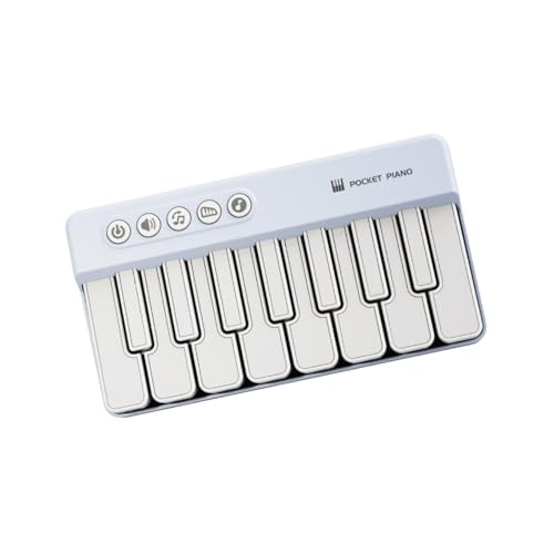 Luwecf Mini-Klavier für Kinder, tragbares Musikinstrument, elektronisches Klavierspielzeug , Blau von Luwecf