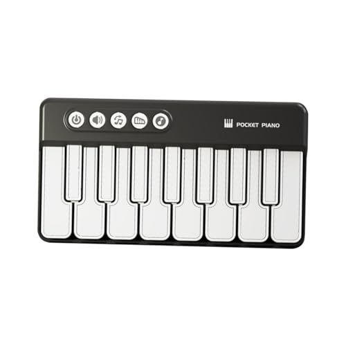 Luwecf Mini-Klavier für Kinder, tragbares Musikinstrument, elektronisches Klavierspielzeug , Schwarz von Luwecf