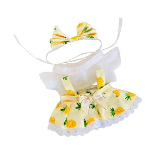 Luwecf Mini Puppenkleidung Set für 20 cm Große Plüschpuppen Neue Modekollektion, Ananas-Muster von Luwecf