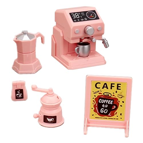 Luwecf Miniatur Kaffeemaschine für Mädchen Und Jungen, Ornamente, Rosa Dekoration, Kaffeekanne Luwecf Miniatur Kaffeemaschine für Mädchen Und Jungen, Ornamente, Rosa Dekoration, Kaffeekanne von Luwecf