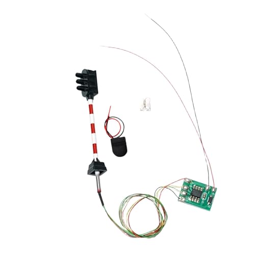 Luwecf Modellbahn Modellbahn Zugüberfahrte Block Modellbau Miniatur Verkehrsampel aus Metall Und Pp für Modellbahnanlagen, Rot Weiß Pole Luwecf Modellbahn Modellbahn Zugüberfahrte Block Modellbau Miniatur Verkehrsampel aus Metall Und Pp für Modellbahnanlagen, Rot Weiß Pole von Luwecf