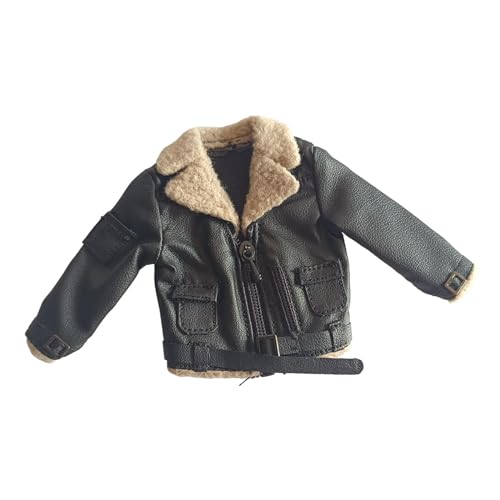 Luwecf Modische Jacke für 1:12 Männliche Actionfiguren, Stilvolles Accessoire für 6 Zoll Puppen, Schwarz von Luwecf