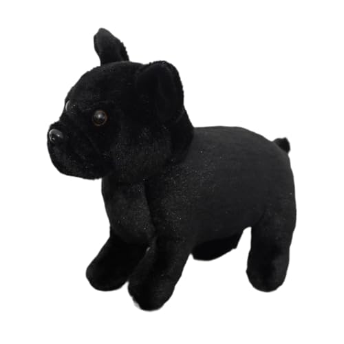 Luwecf Niedlicher ausgestopfter Plüschhund, Kuscheltiere, Hundeplüschtier, Umarmungsspielzeug für Jungen und Mädchen, Schwarz, 20 cm von Luwecf