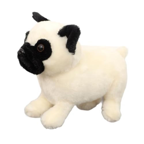 Luwecf Niedlicher ausgestopfter Plüschhund, Kuscheltiere, Hundeplüschtier, Umarmungsspielzeug für Jungen und Mädchen, Weiß, 20 cm von Luwecf