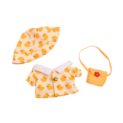 Luwecf Outfit für Plüschpuppen, Ankleide Set mit Tasche für 20 cm Große Figuren, Ente von Luwecf