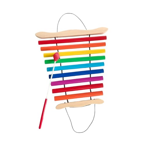 Luwecf Pädagogisches Lernspielzeug, Xylophon für, Metalltasten, Musikinstrument, 9 Töne, handliches Glockenspiel für Jungen und Mädchen Luwecf Pädagogisches Lernspielzeug, Xylophon für, Metalltasten, Musikinstrument, 9 Töne, handliches Glockenspiel für Jungen und Mädchen von Luwecf