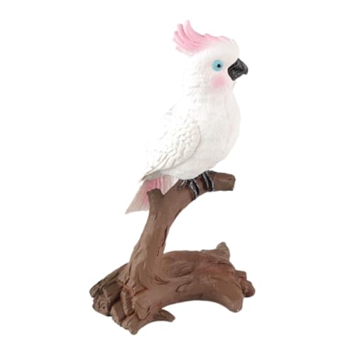 Luwecf Papageienmodell Crested Cockatoo Bastelset für Geschenke Und Heimdekoration, Rosa Kopf von Luwecf