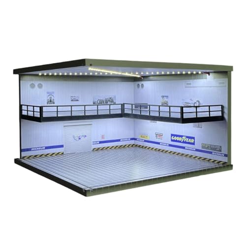 Luwecf Parkhaus 1 64 Maßstab Parkgarage Doppel Etagen Ausstellungsbox Modellfahrzeug Schaukästen mit LED Licht Acrylmaterial für Sammler Hobbyraum Wohnzimmer, Style A Luwecf Parkhaus 1 64 Maßstab Parkgarage Doppel Etagen Ausstellungsbox Modellfahrzeug Schaukästen mit LED Licht Acrylmaterial für Sammler Hobbyraum Wohnzimmer, Style A von Luwecf