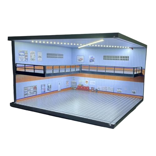 Luwecf Parkhaus 1 64 Maßstab Parkgarage Doppel Etagen Ausstellungsbox Modellfahrzeug Schaukästen mit LED Licht Acrylmaterial für Sammler Hobbyraum Wohnzimmer, Style B Luwecf Parkhaus 1 64 Maßstab Parkgarage Doppel Etagen Ausstellungsbox Modellfahrzeug Schaukästen mit LED Licht Acrylmaterial für Sammler Hobbyraum Wohnzimmer, Style B von Luwecf