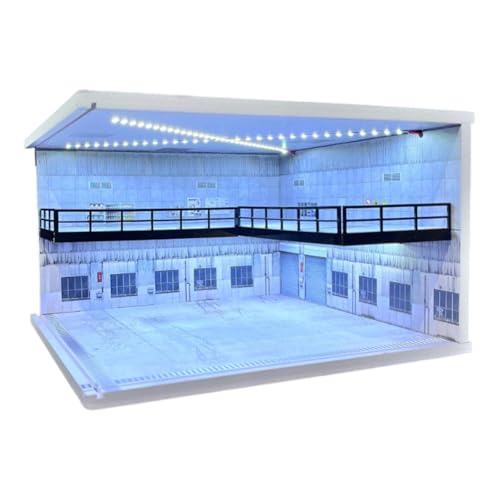 Luwecf Parkhaus 1 64 Maßstab Parkgarage Doppel Etagen Ausstellungsbox Modellfahrzeug Schaukästen mit LED Licht Acrylmaterial für Sammler Hobbyraum Wohnzimmer, Style C Luwecf Parkhaus 1 64 Maßstab Parkgarage Doppel Etagen Ausstellungsbox Modellfahrzeug Schaukästen mit LED Licht Acrylmaterial für Sammler Hobbyraum Wohnzimmer, Style C von Luwecf