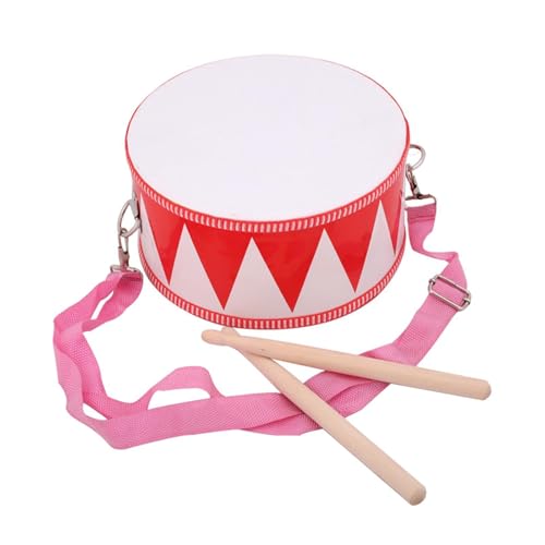 Luwecf Percussion Handtrommel Schlaginstrumente mit Trommelstock Multifunktion für Tanzgruppe, Rot von Luwecf