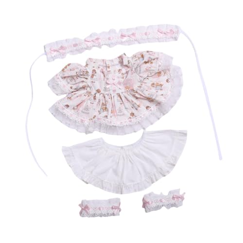 Luwecf Plüschfigur Hochzeitskleid Anziehpuppen-Outfit 38 cm Puppenkleidung für 14,96 Zoll Puppe, Rosa von Luwecf