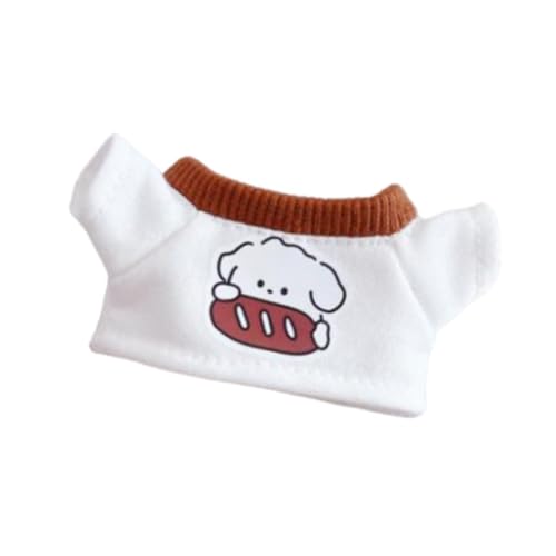 Luwecf Plüschpuppe T-Shirt Anhänger Puppen-Outfits Entzückende Kostüme Puppenkleidung für 17cm Puppe von Luwecf