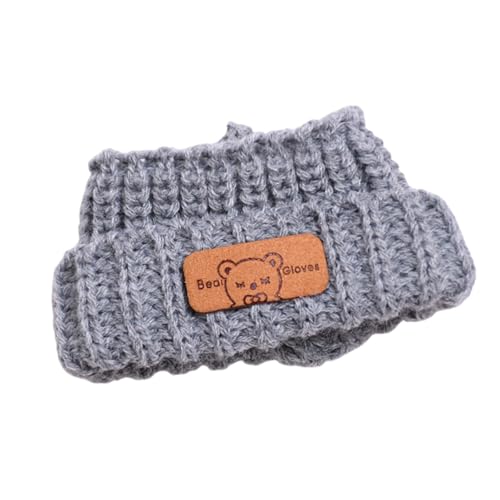 Luwecf Puppenhut für 17 cm Puppen, Zubehör für kreatives Spiel, Plüschmütze für Puppen, Grau von Luwecf