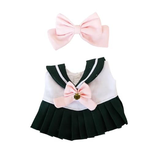 Luwecf Puppenkleidung 17 cm, Anziehpuppen-Outfits und Foto-Requisiten, Schwarz Und Pink von Luwecf