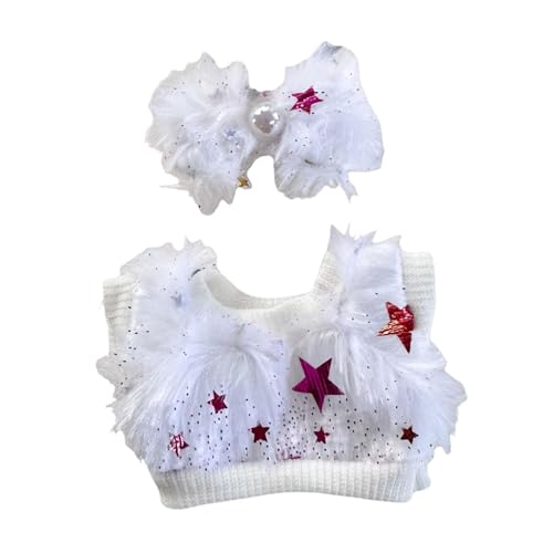 Luwecf Puppenkleidung für Mädchen, Puppenkleidung, abnehmbare Puppen-Outfits, Kostüme für 15 cm große Puppen, Weiß von Luwecf