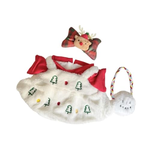 Luwecf Puppenkleidungsset für 14,96 Zoll Puppen mit Weihnachtsbaum Design Und Haarschmuck von Luwecf