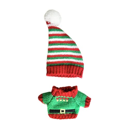 Luwecf Puppenpullover mit Weihnachtsmotiv, Schlüsselanhänger, Dekoration für Kinder, Geschenkidee, Puppenkleidung für 6,69 Zoll, Style D von Luwecf