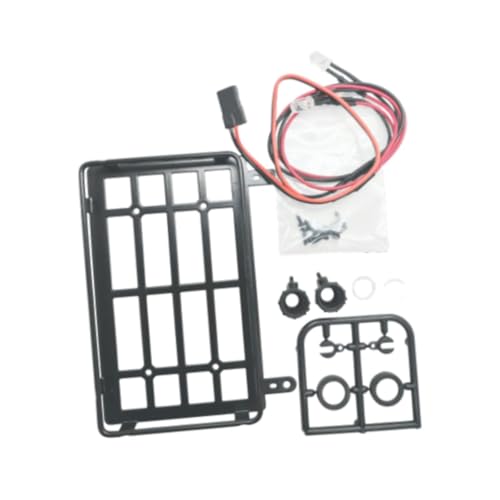 Luwecf RC Gepäckträger Zubehör mit Lichtern für MN82 1:12 Crawler Auto, Runder Lampenschirm von Luwecf