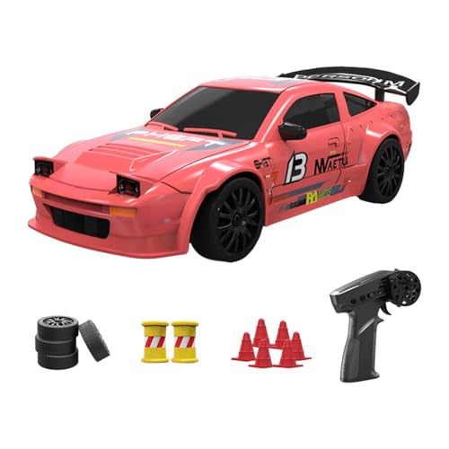 Luwecf RC-Reifenauto im Maßstab 1:24, Modell, Sportspielzeugauto, 4WD, Hochgeschwindigkeitsmodellfahrzeug für Kinder, Kinder und Erwachsene, Rosa von Luwecf