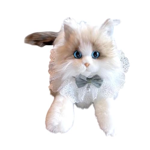 Luwecf Ragdoll Katze Plüschspielzeug für Kinder, Kätzchen Begleiter für Geburtstagsgeschenke, Katzenblauer Schal von Luwecf