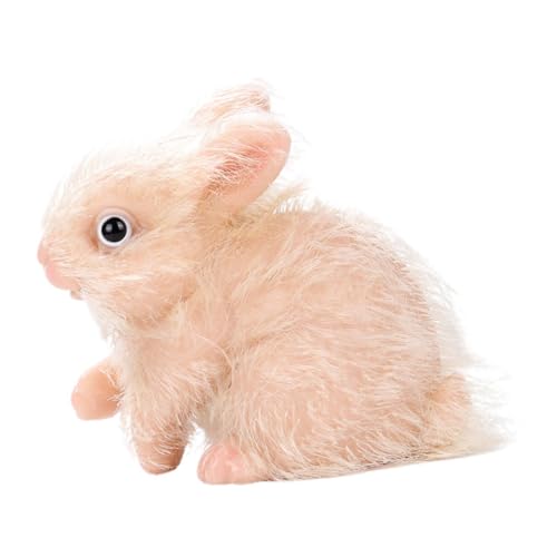 Luwecf Reborn Kaninchen Puppe Tier Puppe Spielzeug Bequeme Hase Figur Simulation Sensorischen Spielzeug Hase Spielzeug für Schreibtisch Ornament von Luwecf