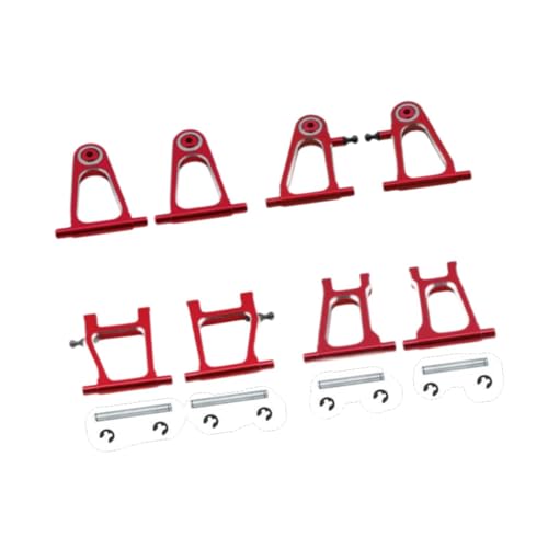 Luwecf Robustes Metallarm Upgrade Set für 1:10 RC Autos, ROT von Luwecf