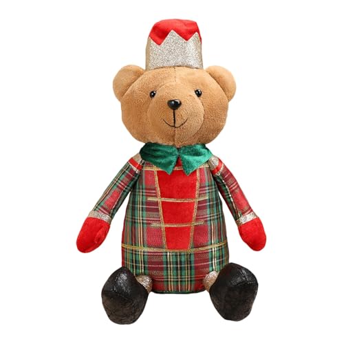 Luwecf Sitzender Bär Skulptur Lustige Weihnachtsfigur Kuscheltier Ornament Aus Polyesterfaser Und PP für Kinder Erwachsene Zuhause Fenster Dekoration, Style B Luwecf Sitzender Bär Skulptur Lustige Weihnachtsfigur Kuscheltier Ornament Aus Polyesterfaser Und PP für Kinder Erwachsene Zuhause Fenster Dekoration, Style B von Luwecf