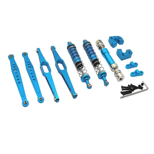 Luwecf Stoßdämpferhalterungen Ersatz RC Auto LKW Modifikation Upgrades Kits RC Autoteile für 124006 12427 1/12 RC Fahrzeug, BLAU von Luwecf