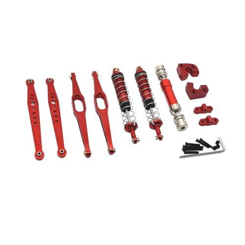 Luwecf Stoßdämpferhalterungen Ersatz RC Auto LKW Modifikation Upgrades Kits RC Autoteile für 124006 12427 1/12 RC Fahrzeug, ROT von Luwecf