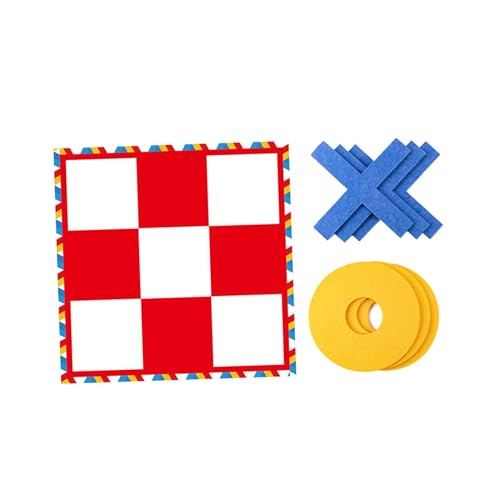 Luwecf Tic TAC Toe Game XO Spielzeug für Outdoor Indoor Unterhaltung, rot und weiß von Luwecf