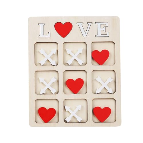 Luwecf Tic Tac Toe Brettspiele aus Holz, klassisches Tischspielzeug, Couchtischspiele, Familienspiel, dekorativ für Kinder und Erwachsene, Tischdekoration von Luwecf